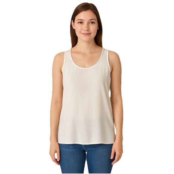 Francesco Bird Cage Tank Top Size M Cottage Core Whimsical Lace Style T1250 - Picture 2 of 7